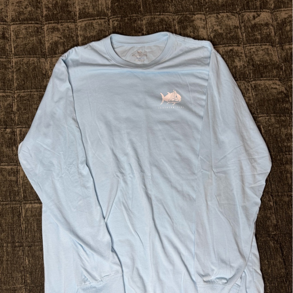 Southern Tide Sky Blue Long Sleeve Tee